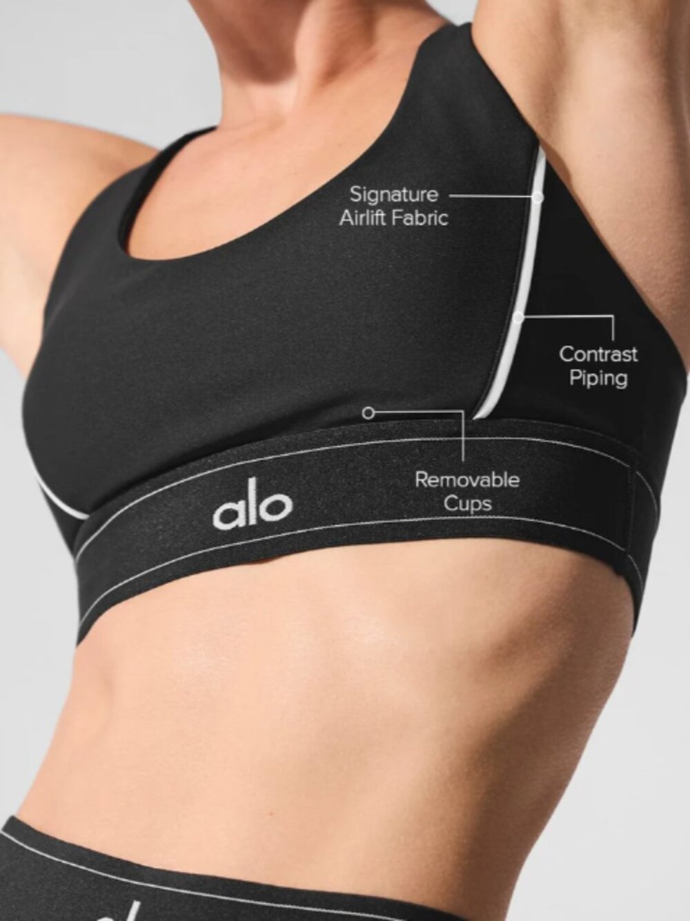 Alo Yoga Airlift Suit Up Bra Black/White